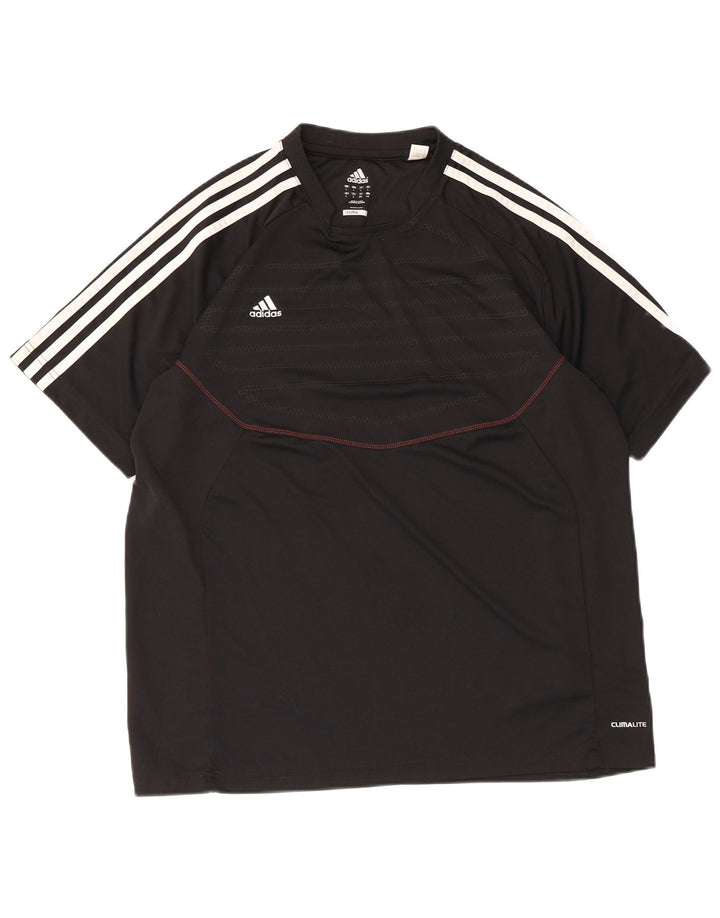 Adidas Męska koszulka Climalite Top, duża, czarna, z poliestru