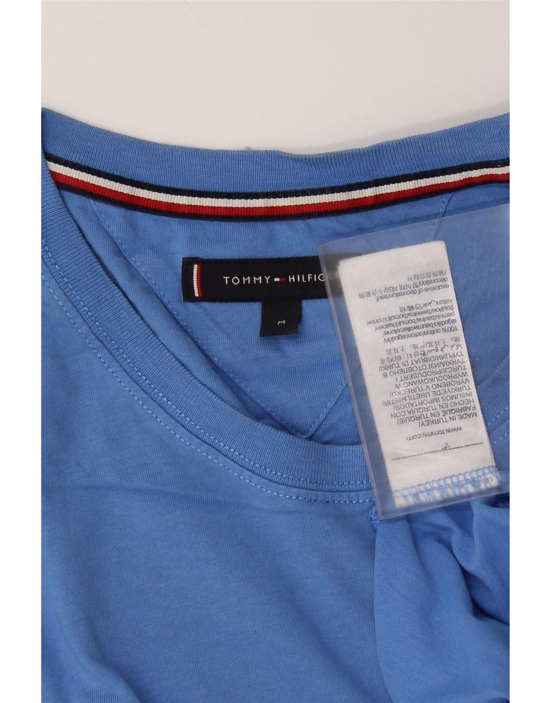 T-shirt męski Tommy Hilfiger Top, średnioniebieski, bawełniany