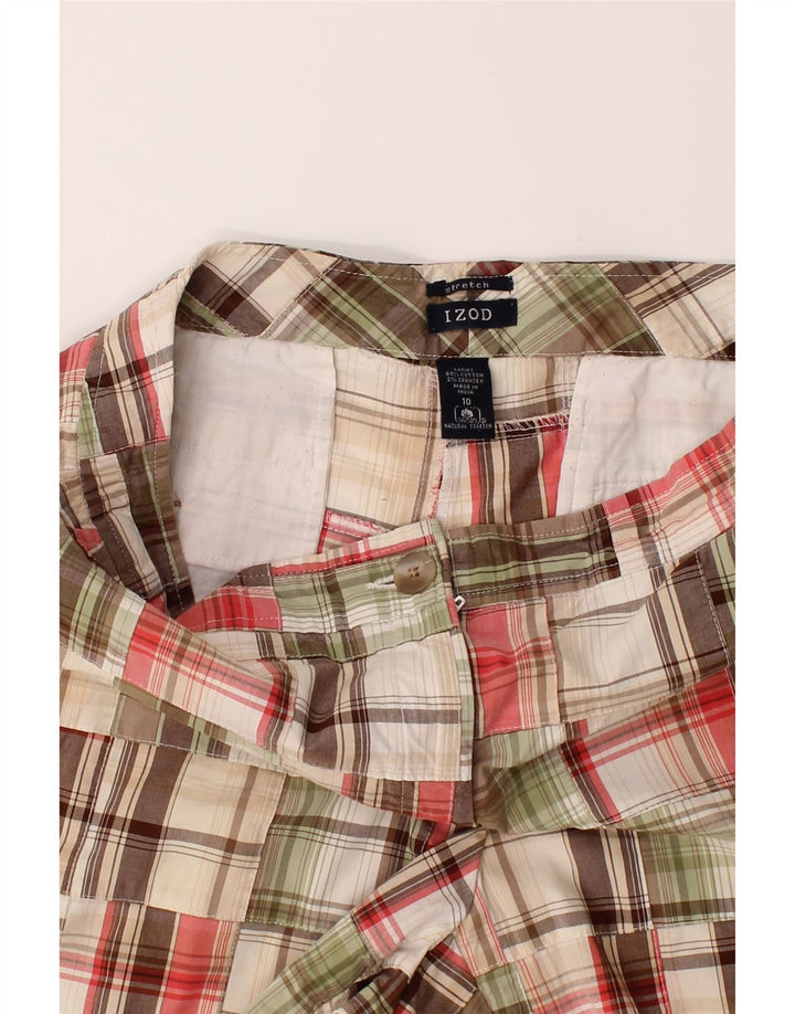 IZOD Womens Chino Shorts US 10 Large W34  Beige Patchwork Cotton Vintage Izod and Second-Hand Izod from Messina Hembry 