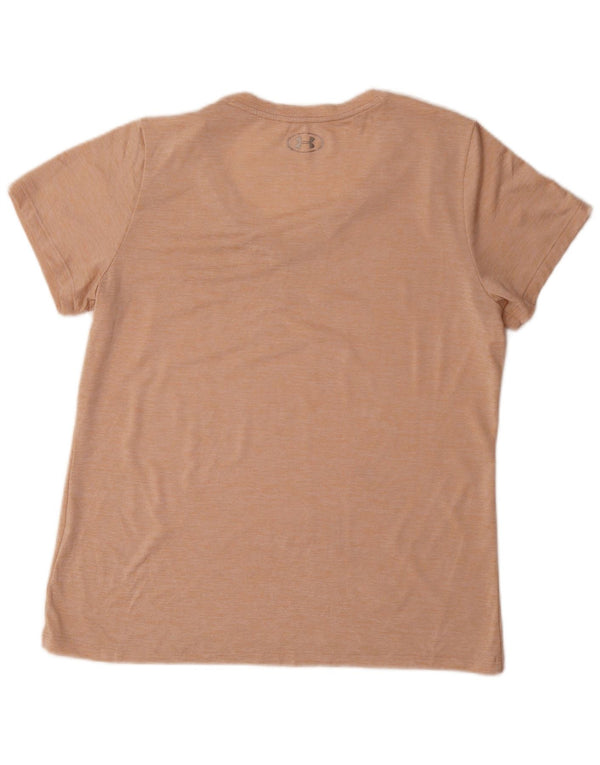 Damska koszulka t-shirt Under Armour Heat Gear, duża, różowa, nakrapiana