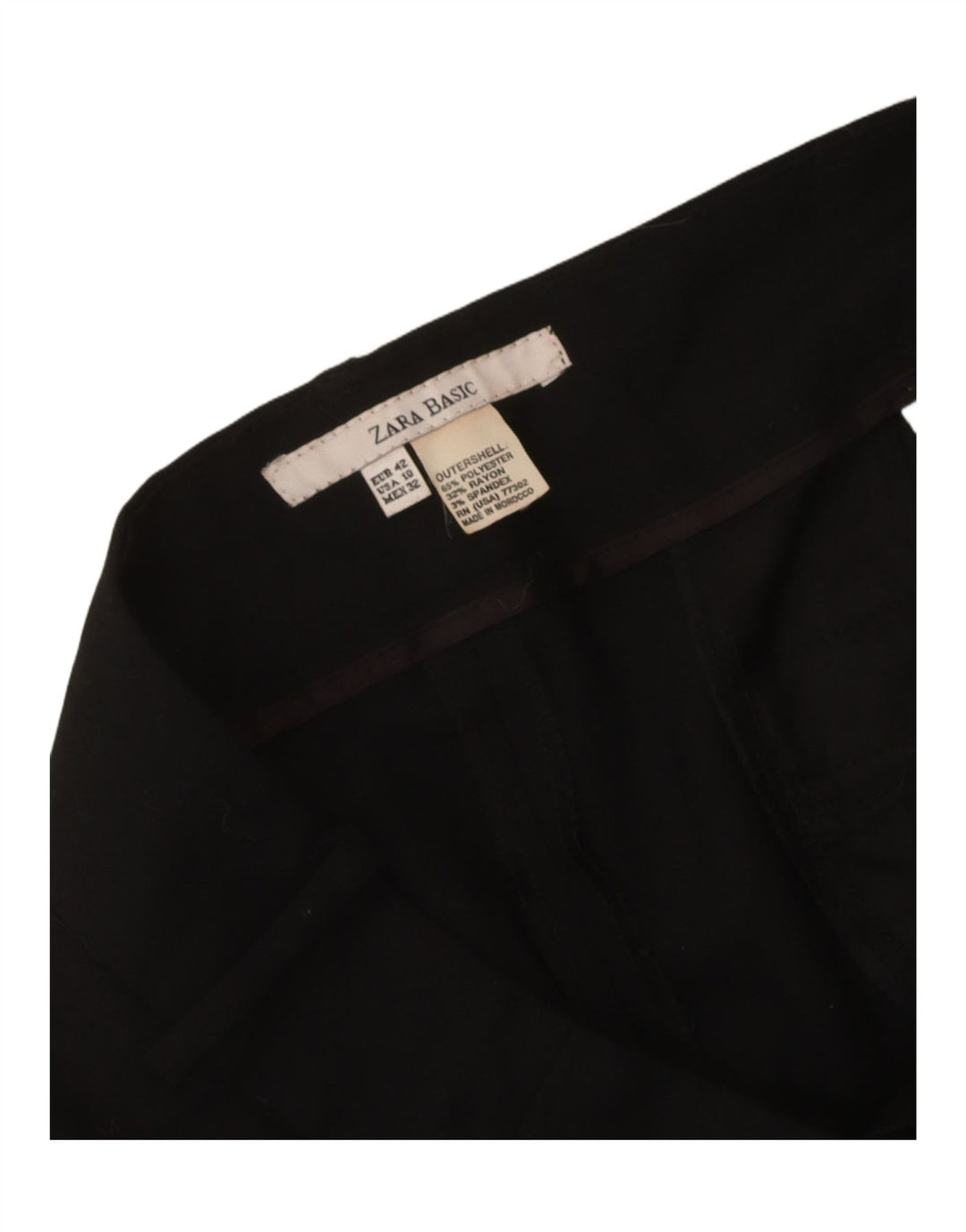 Spodnie damskie Zara Slim Chino EU 42 Large W32 L30 Czarny poliester