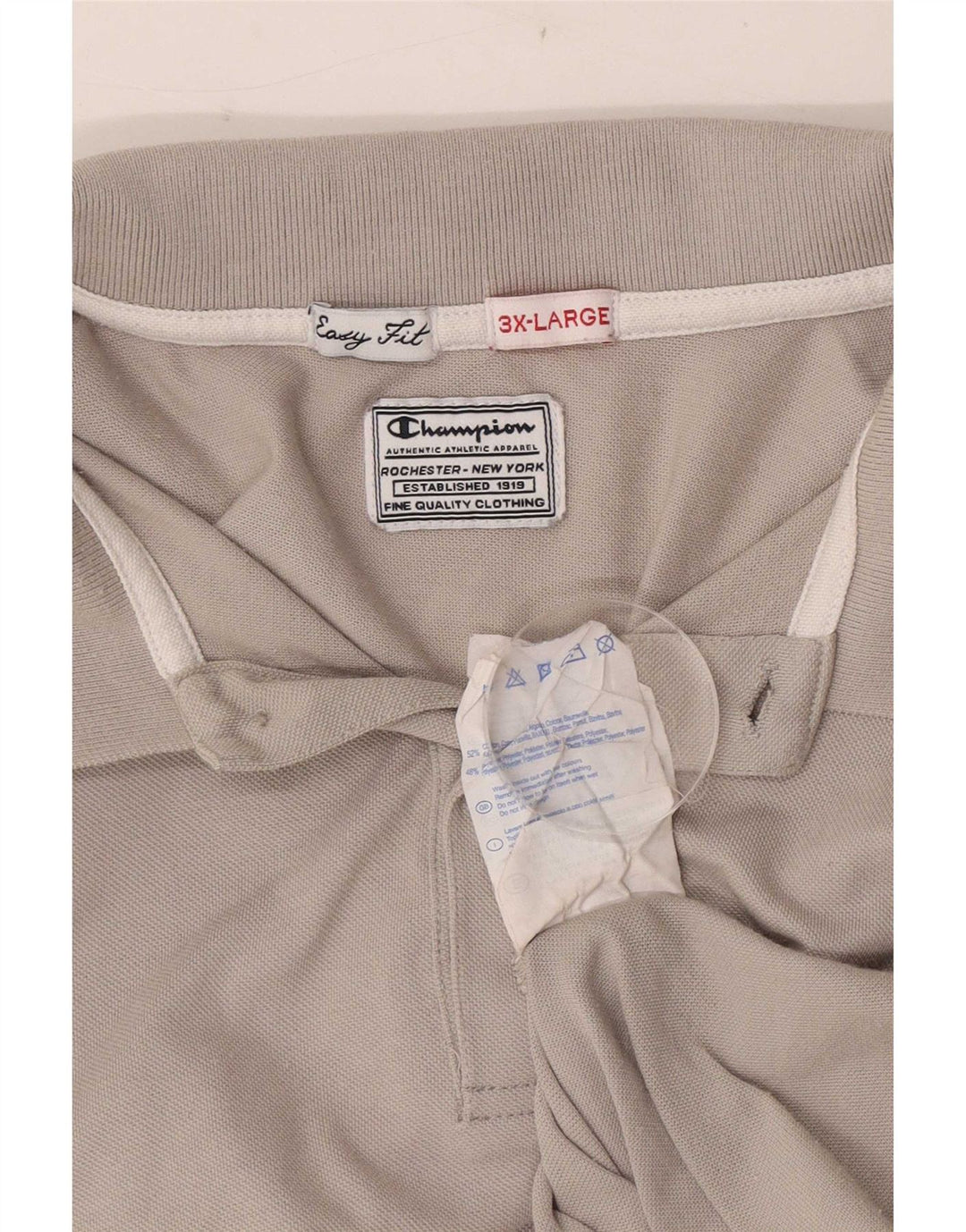 Męska koszulka polo Champion Easy Fit 3XL, szara bawełna