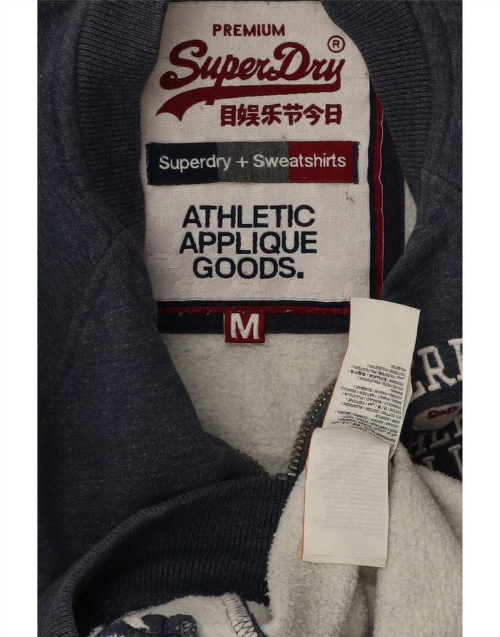 Męska kurtka dresowa Superdry z grafiką, średnia, granatowa, bawełniana w cętki