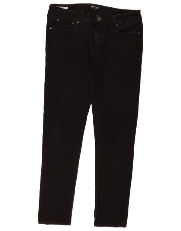Męskie jeansy obcisłe Jack & Jones Liam W34 L32 Czarne bawełniane