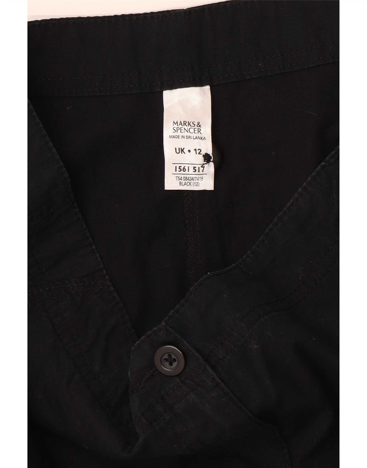 Damskie szorty Marks & Spencer UK 12 Medium W30, czarne, bawełniane