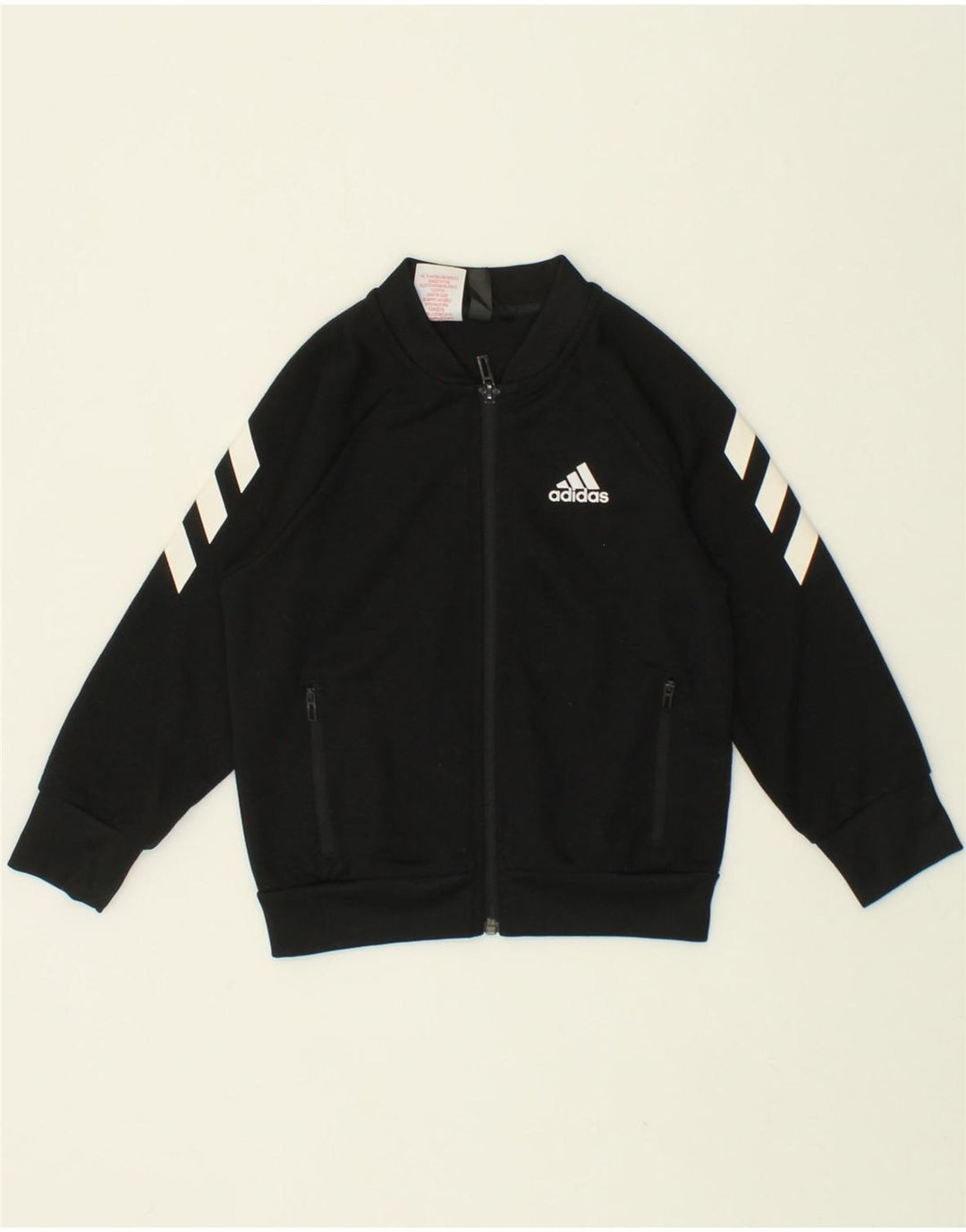 ADIDAS Girls Tracksuit Top Jacket 5-6 Years Black Polyester Vintage Adidas and Second-Hand Adidas from Messina Hembry 