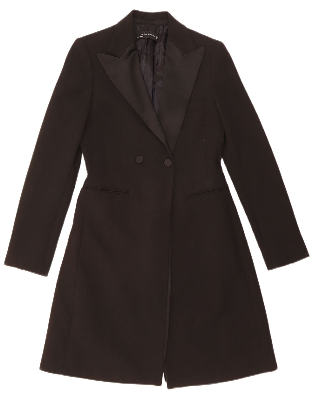 Dwurzędowy płaszcz damski ZARA UK 10 Small Black
