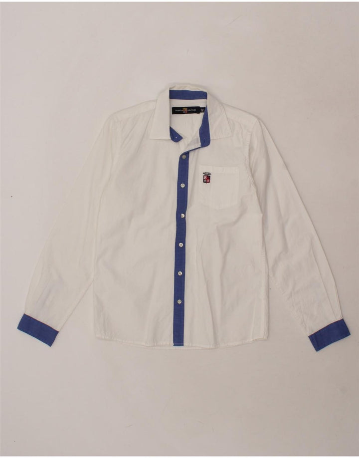 MARINA MILITARE Boys Shirt 11-12 Years White Vintage Marina Militare and Second-Hand Marina Militare from Messina Hembry 