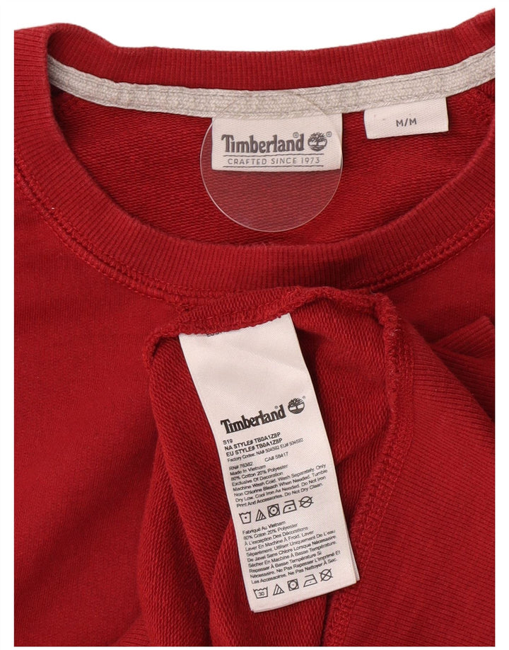 Męska bluza Timberland Sweter średnio czerwony, bawełniany