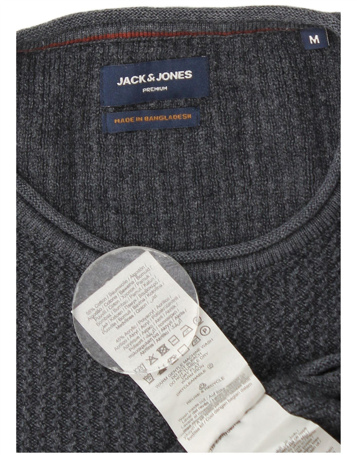 Męski sweter Jack & Jones z okrągłym dekoltem, średni granatowy, bawełniany