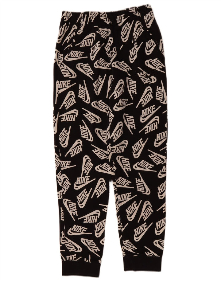 Chłopięce spodnie dresowe Nike z grafiką, 12-13 lat, duże, czarne, bawełniane
