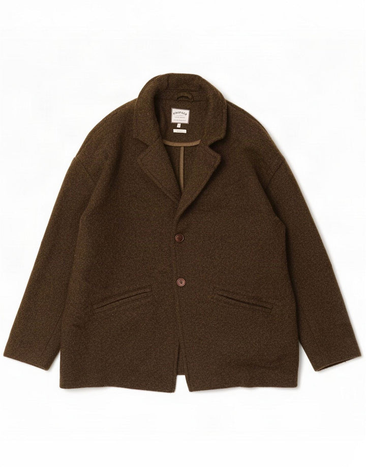 Damski płaszcz oversize Fat Face UK 18 XL, wełna khaki