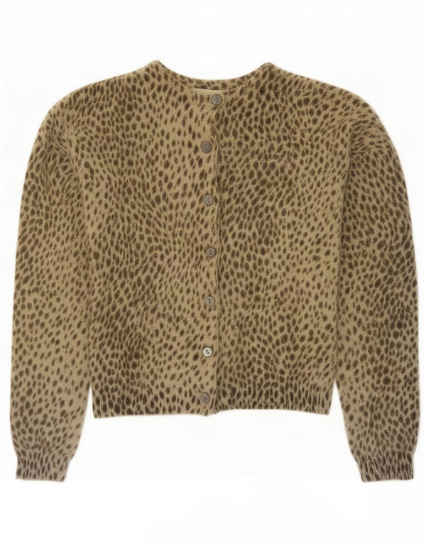 Sweter damski Hobbs Bolero UK 12, średni beżowy nadruk zwierzęcy, wełna owcza