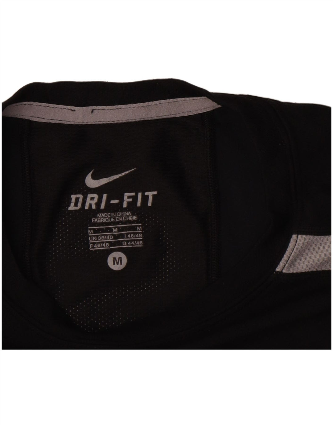 T-shirt męski Nike Dri Fit Top UK 38/40 Średni czarny poliester z blokami kolorów