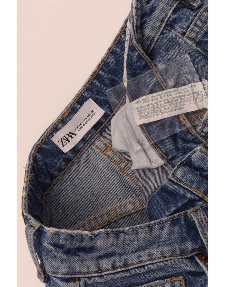 Damskie jeansy Zara w trudnej sytuacji, EU 40 Medium W30 L27, niebieska bawełna