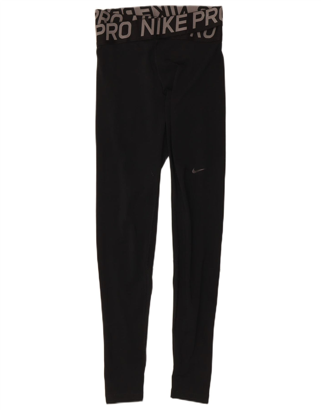 Damskie legginsy Nike Dri Fit Graphic UK 8, małe czarne, poliestrowe z blokami kolorów