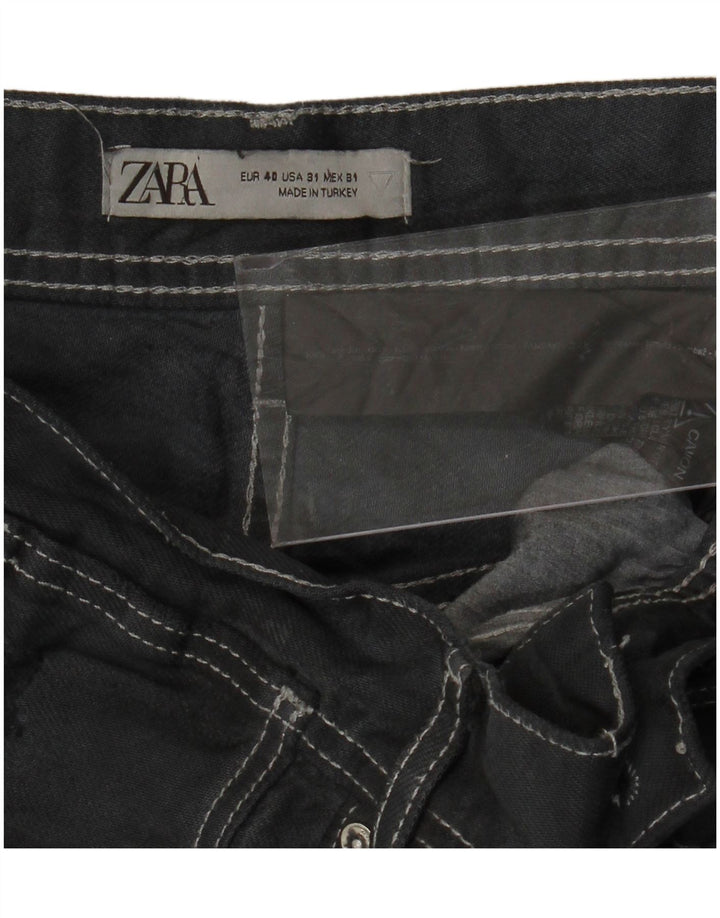 Męskie spodenki jeansowe ZARA w trudnej sytuacji EU 40 Medium W31, szara bawełna