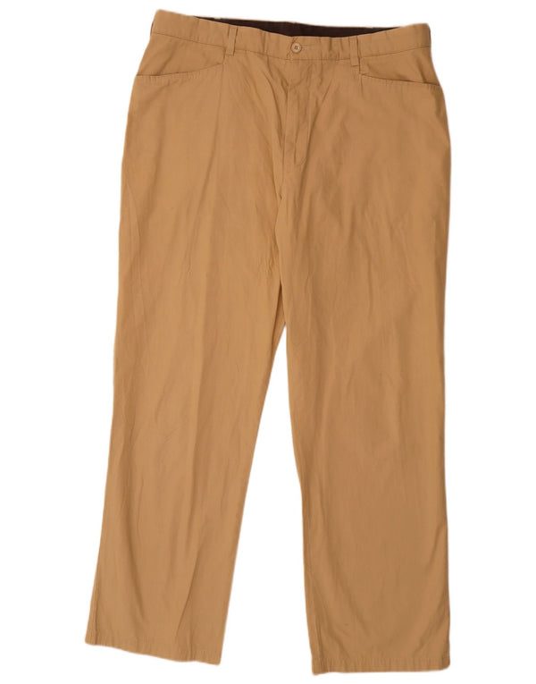 Marks & Spencer Męskie proste spodnie chino W38 L31 Beżowa bawełna