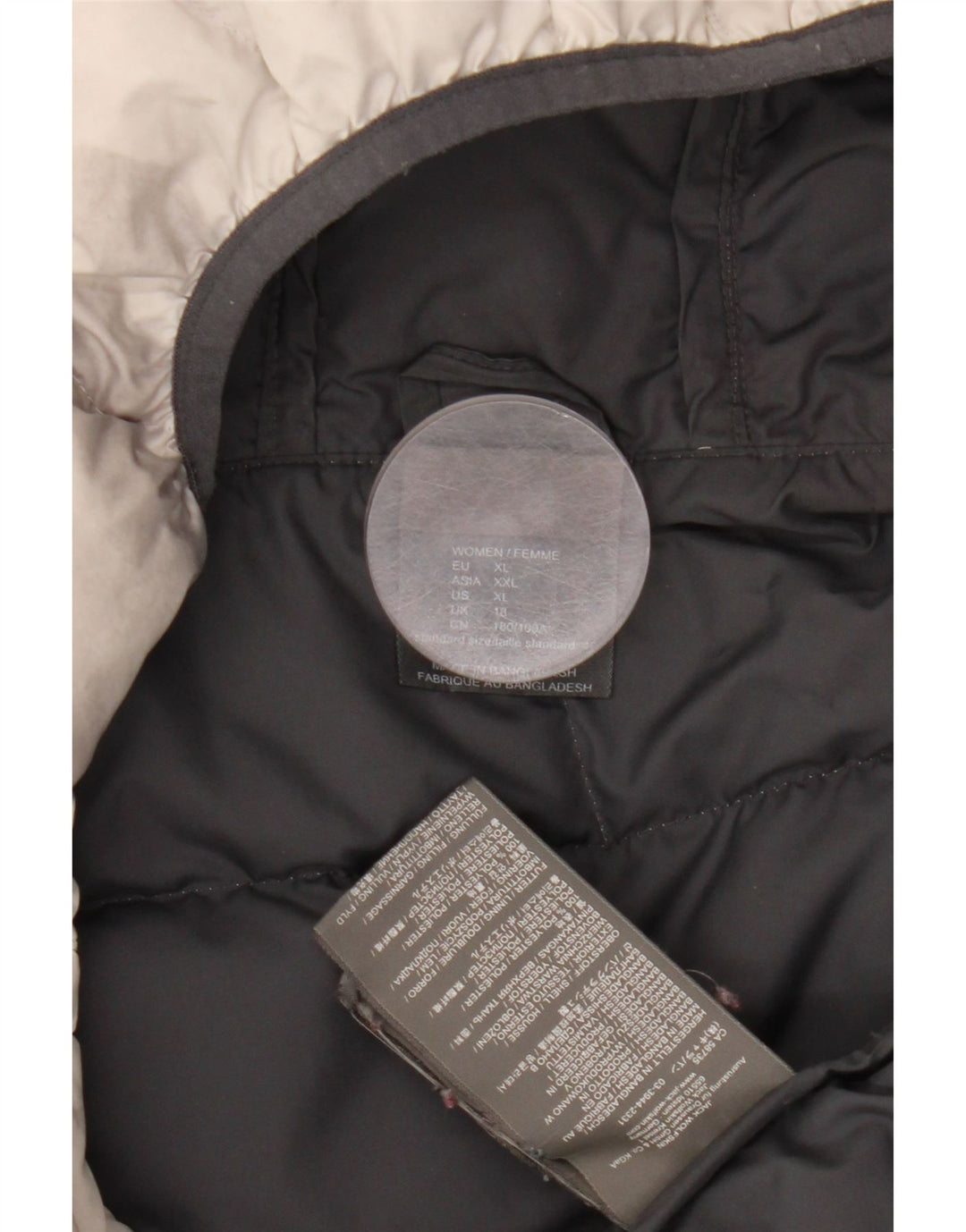 Damska ocieplana kurtka z kapturem Jack Wolfskin UK 18 XL, szary, poliestrowy krawat