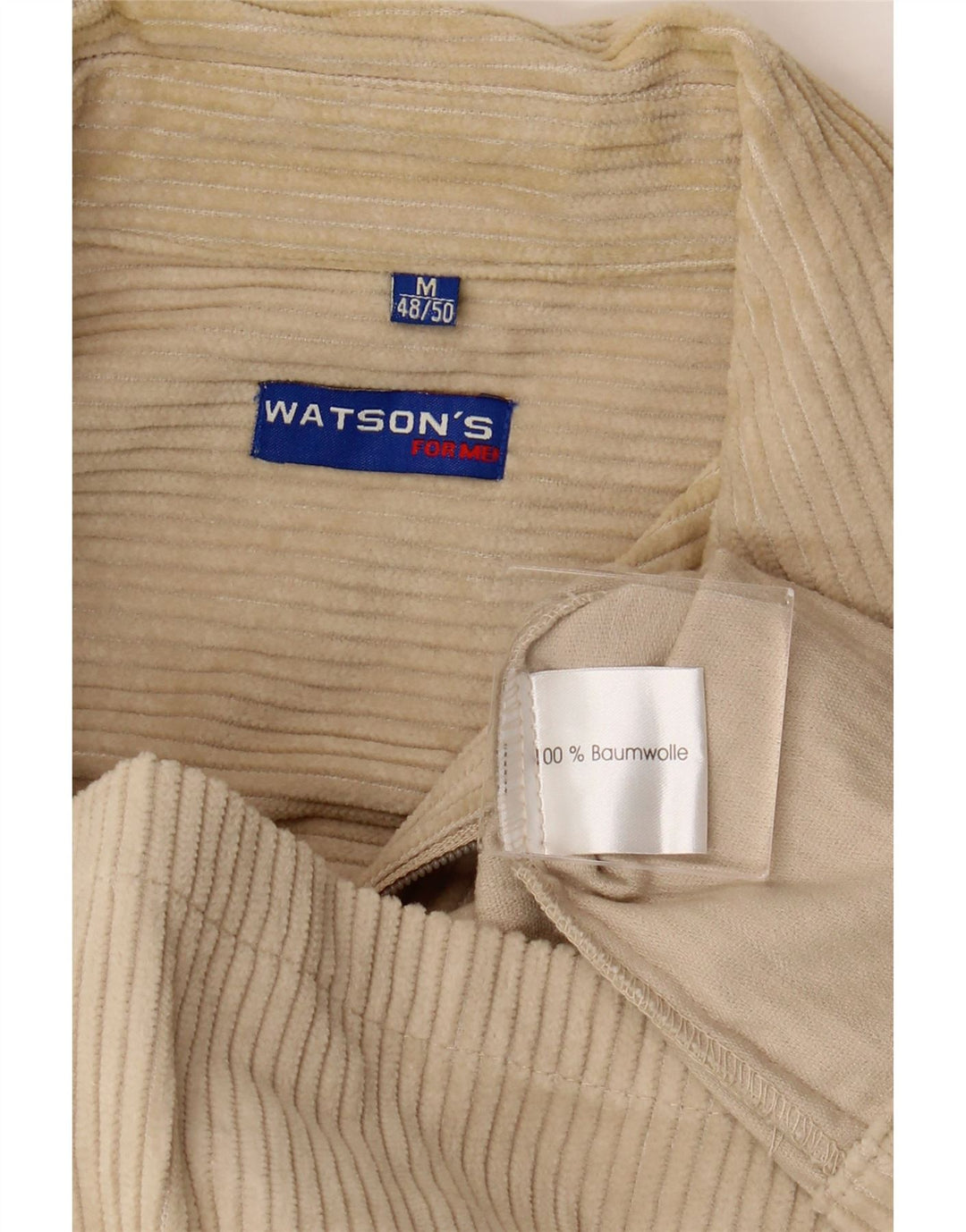 WATSON'S Mens Corduroy Jacket IT 48/50 Medium Beige Cotton Vintage Watson's and Second-Hand Watson's from Messina Hembry 
