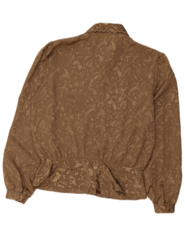 Damska bluzka koszulowa w stylu vintage w abstrakcyjny wzór IT 44 Średni brąz Tie Dye