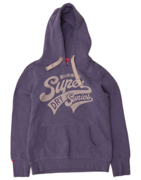 Damski sweter z kapturem Superdry, UK 14, średni fiolet, bawełna