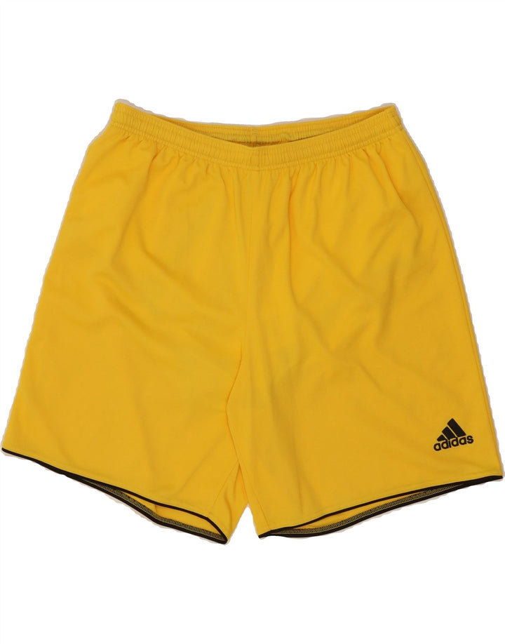 ADIDAS Boys Sport Shorts 15-16 Years XL Yellow Polyester Vintage Adidas and Second-Hand Adidas from Messina Hembry 