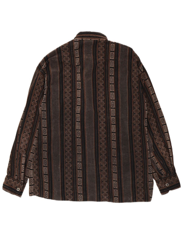 Męska koszula sztruksowa VINTAGE XL, bawełniana w brązowe paski