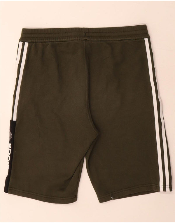 Chłopięce spodenki sportowe Adidas z grafiką 15-16 lat, khaki, bloki kolorów