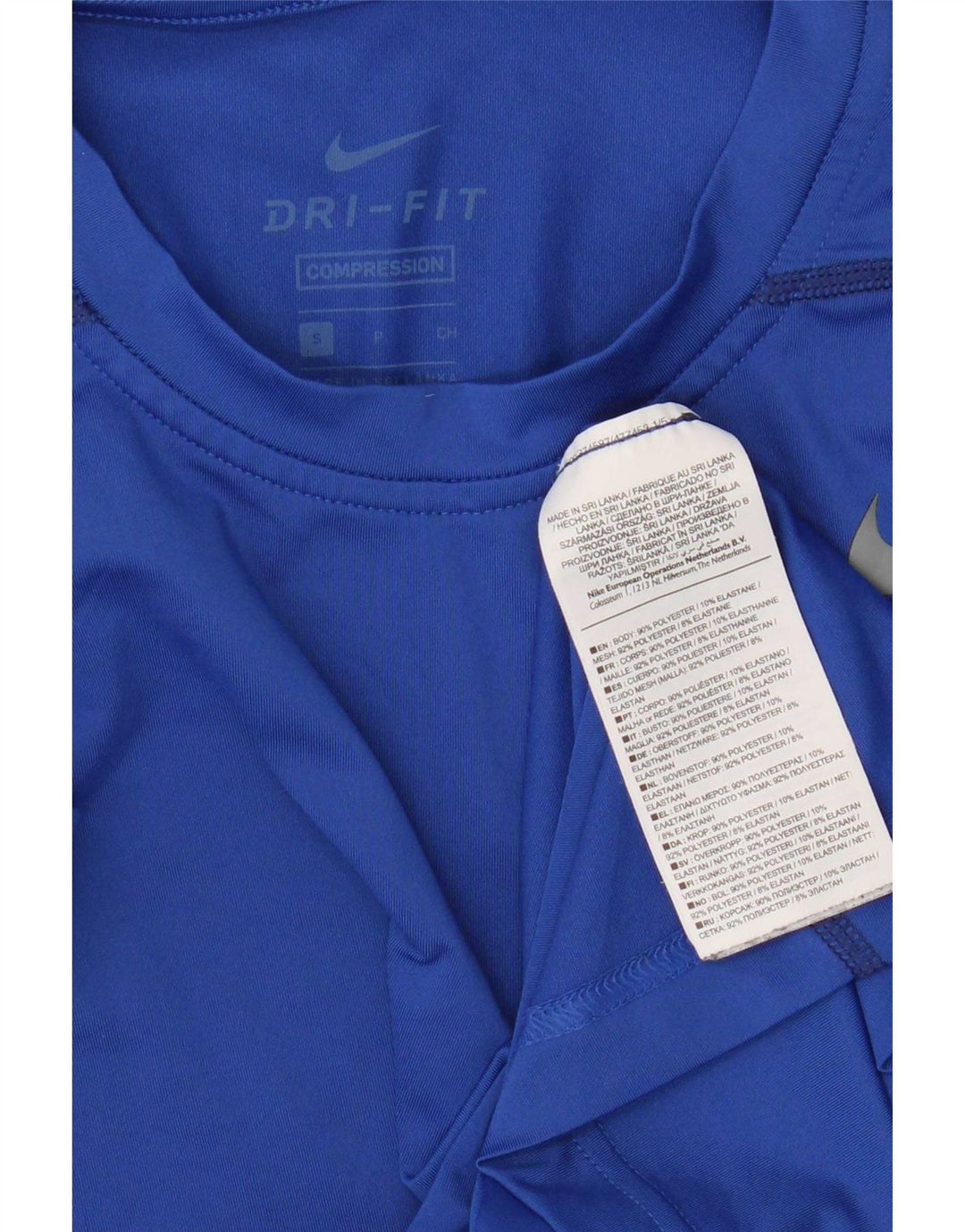 Damska koszulka Nike Dri Fit Top UK 10, mała niebieska, poliester