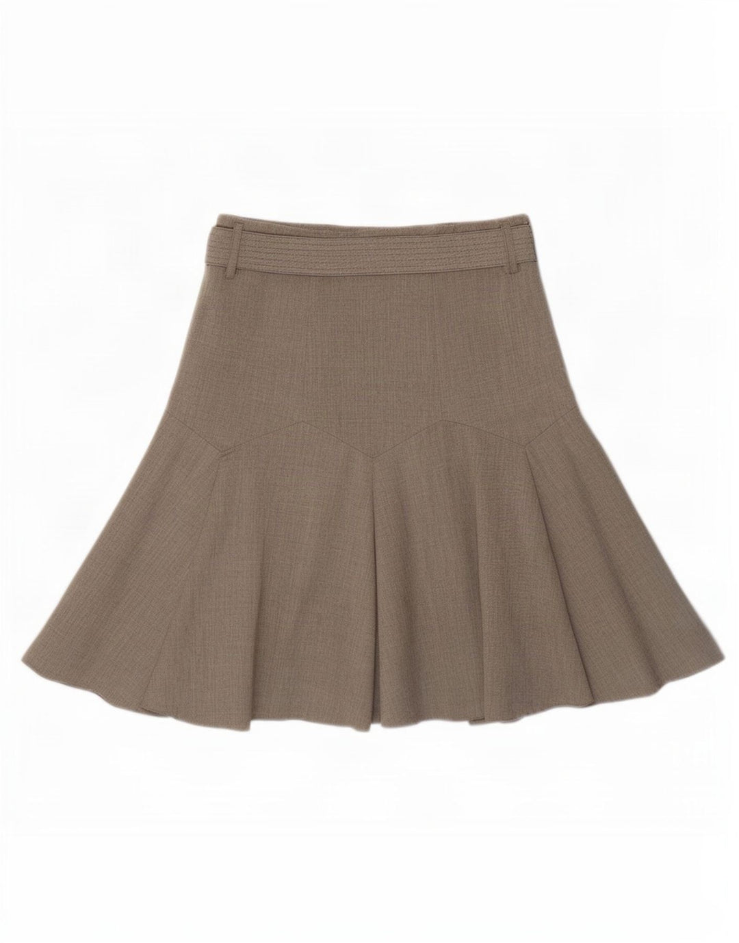Marks & Spencer Rozkloszowana spódnica damska UK 12 Medium W30 Beżowy poliester