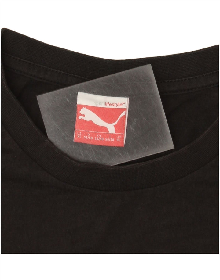 Męska koszulka z grafiką Puma z długim rękawem XL, czarna