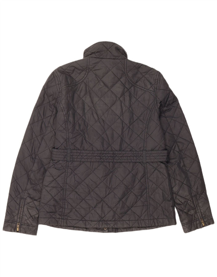 Damska pikowana kurtka Jack Wills UK 14, duża, czarna, nylonowa