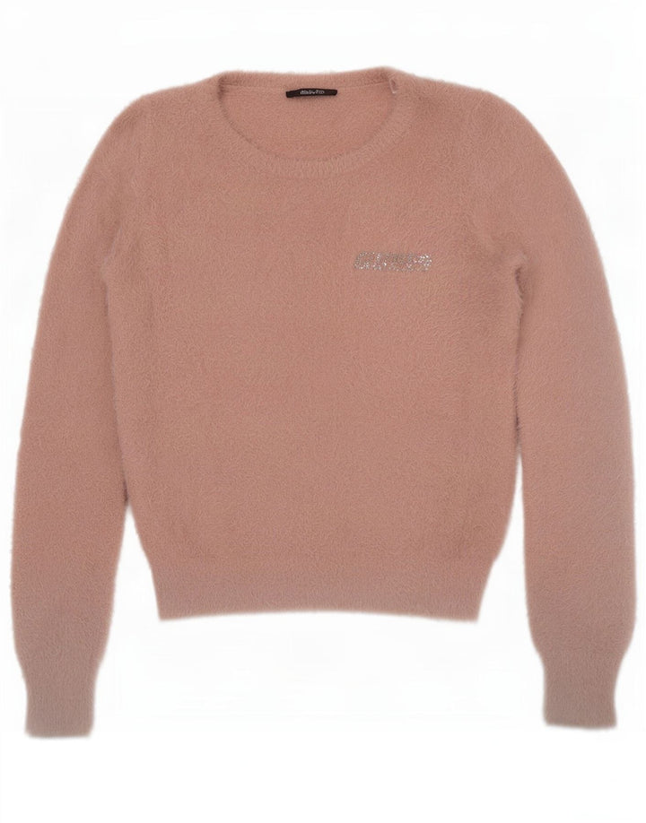 Damski sweter Guess z dekoltem w łódkę, UK 12, średni róż
