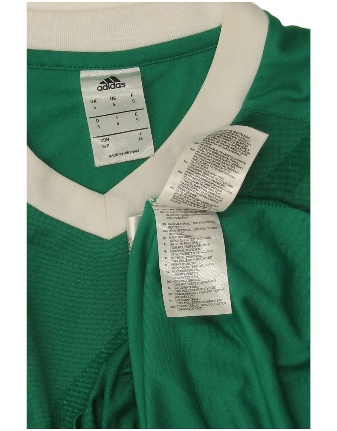 Adidas Męskie Climalite Graphic Top z długim rękawem, małe, zielone paski, poliester