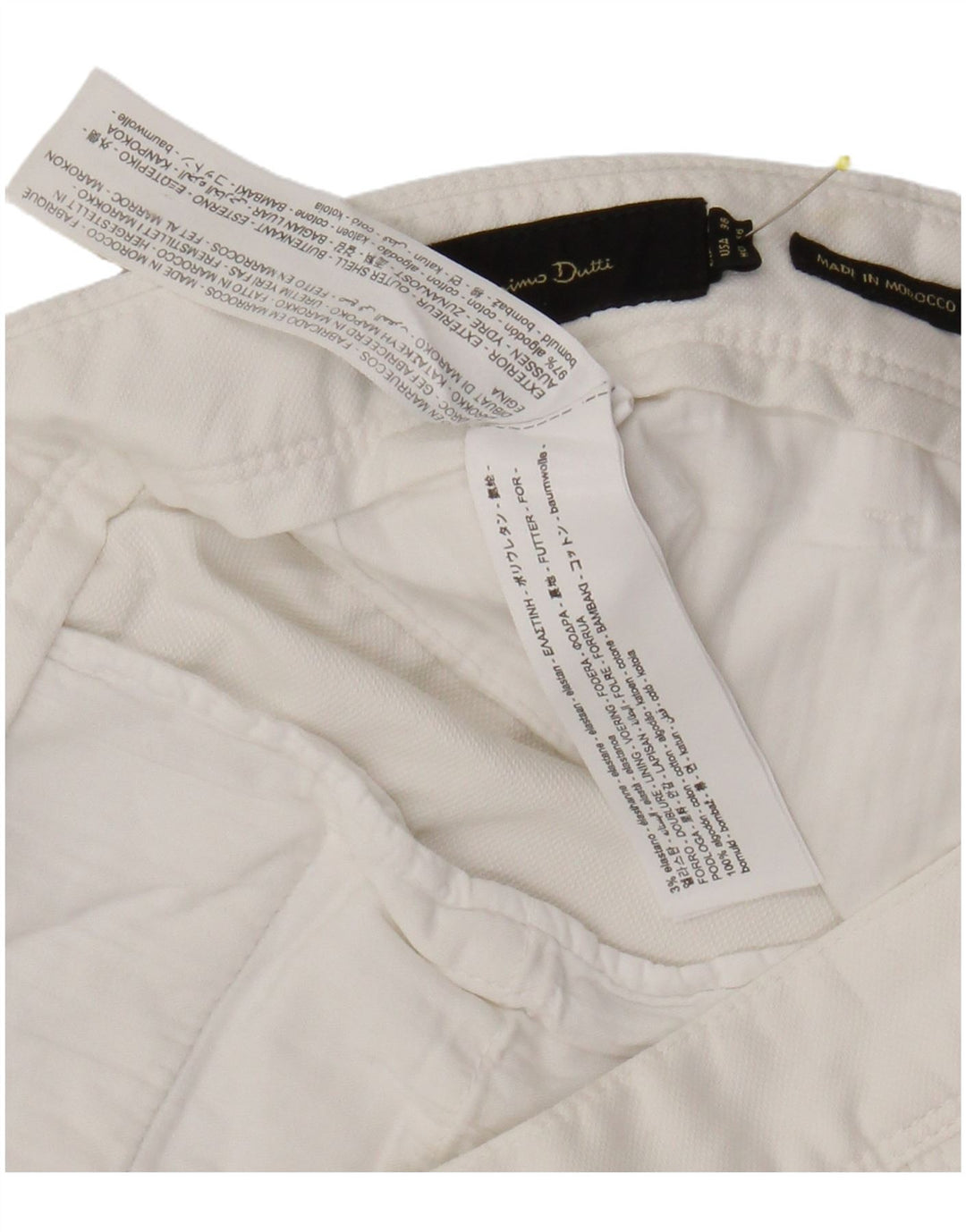 Męskie spodenki Chino Massimo Dutti EU 46 XL W38, biała bawełna
