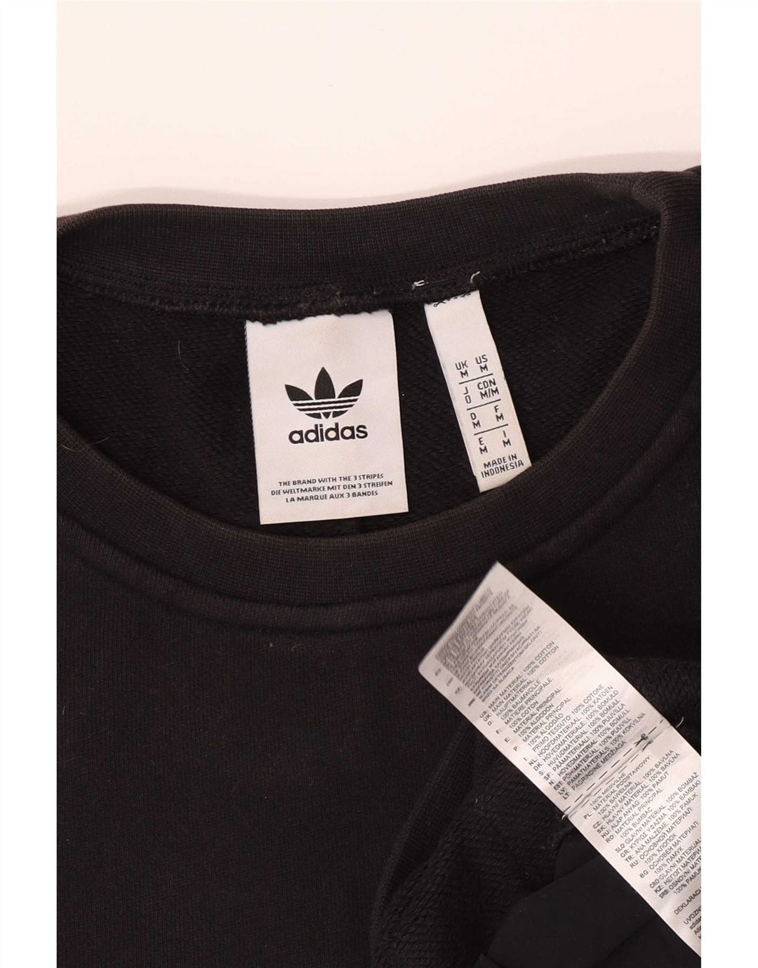 Adidas Męska Bluza Sweter Średni Czarny Bawełna
