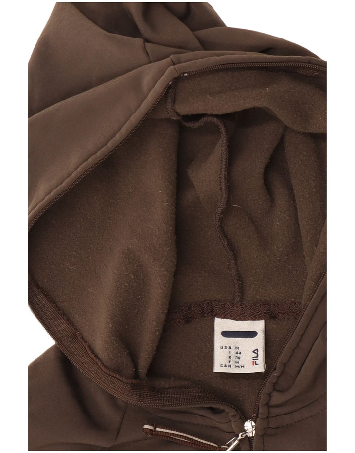 Damski sweter z kapturem i zamkiem Fila UK 12 Średni brąz
