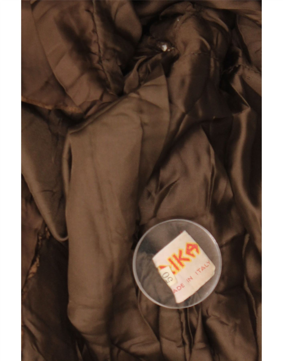 Męska skórzana kurtka wojskowa VINTAGE IT 50, duża, brązowa