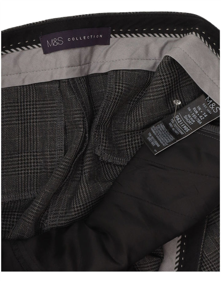 Spodnie damskie Marks & Spencer UK 14 Large W34 L25 Szara krata