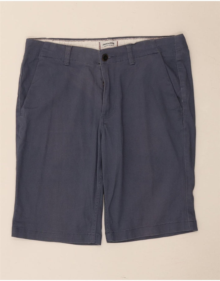 Męskie spodenki chino Jack & Jones, średnie W32, granatowe, bawełniane