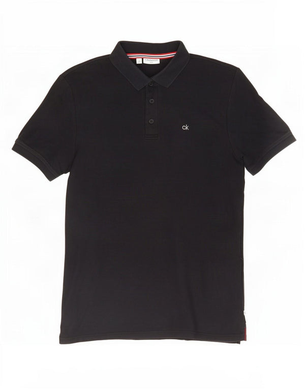 Męska koszulka polo Calvin Klein, średnia, granatowa, bawełniana