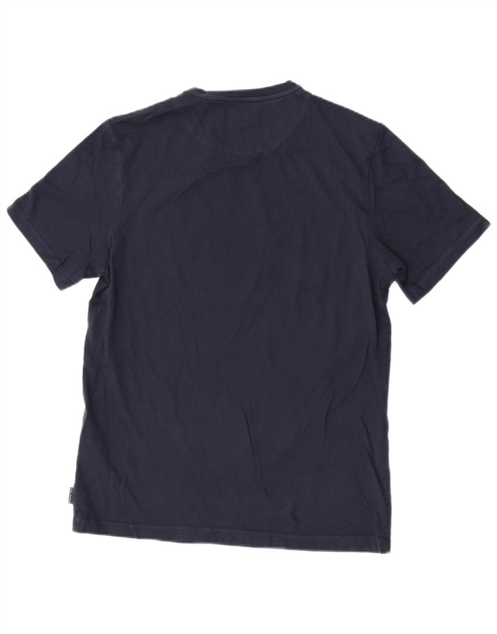 Ted Baker Męski T-shirt z grafiką, rozmiar 3, średni granatowy, bawełniany w kwiaty