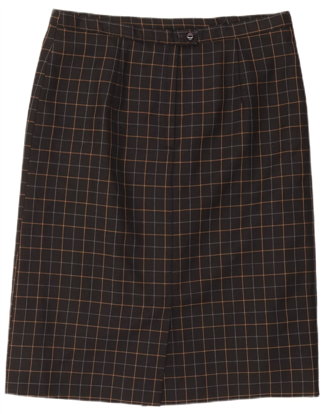 Prosta spódnica damska VINTAGE W34 w dużą czarną kratkę
