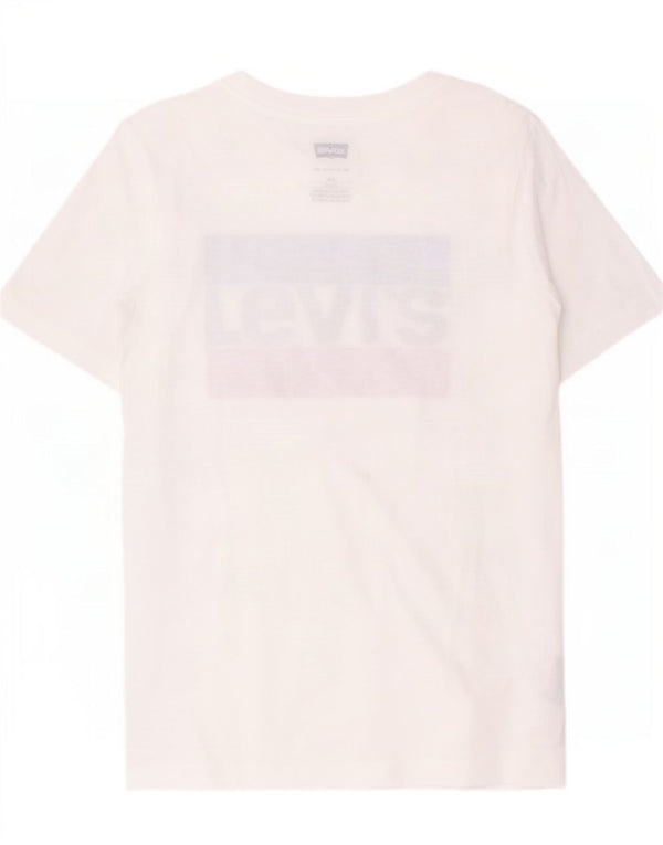 Chłopięcy T-shirt z grafiką Levi's Top 15-16 lat, biała bawełna