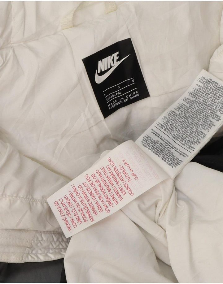 Chłopięca wyściełana kurtka z kapturem i kapturem Nike na 12-13 lat, duża, wielokolorowa, z blokami kolorów