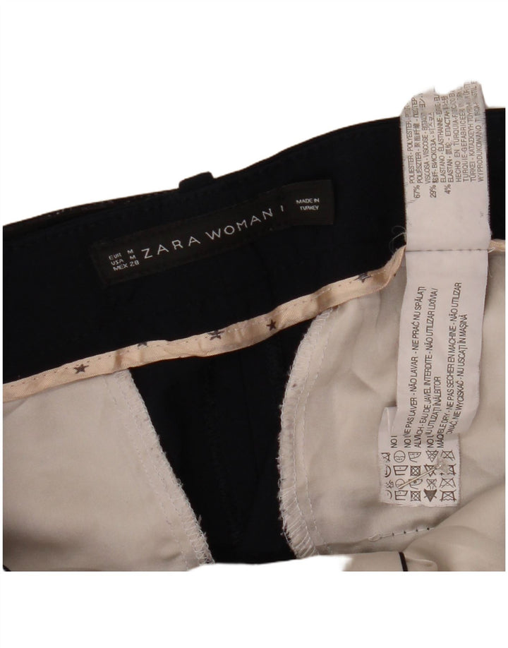 Spodnie damskie Zara Slim Chino, średnie W28 L31, granatowe, poliestrowe