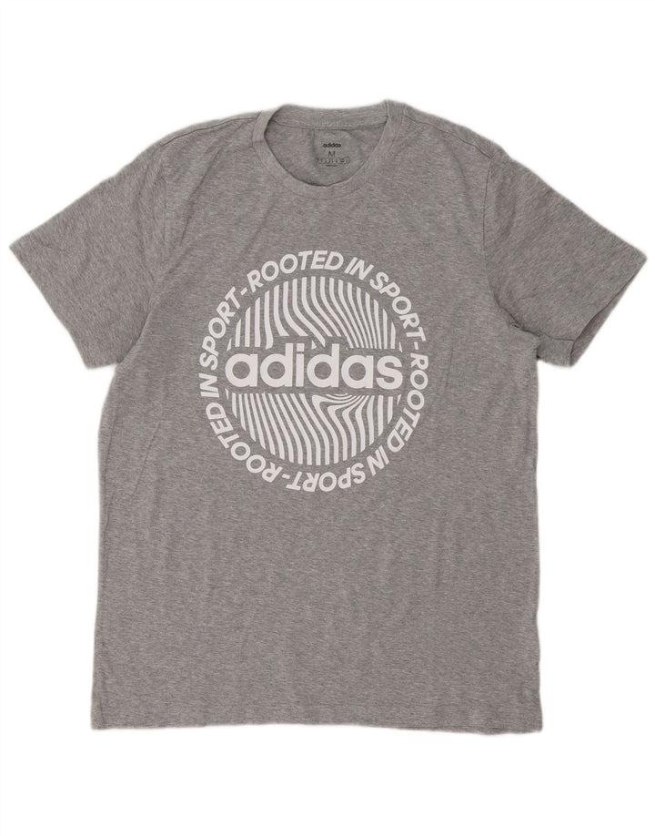 Męska koszulka graficzna Adidas Top Medium Grey Flecked