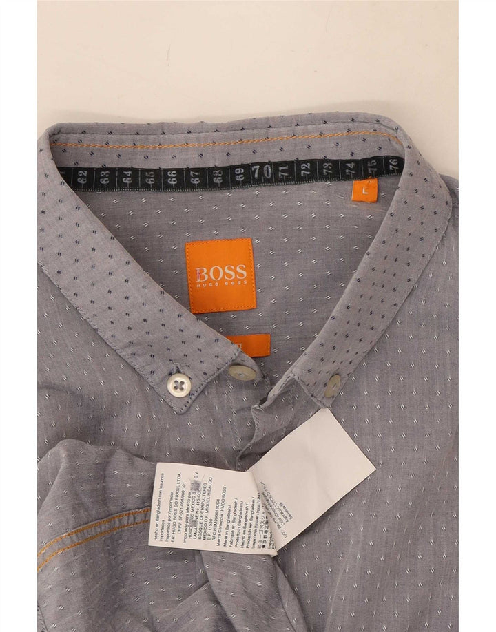 Koszula męska Hugo Boss, duża, szara, bawełniana w cętki