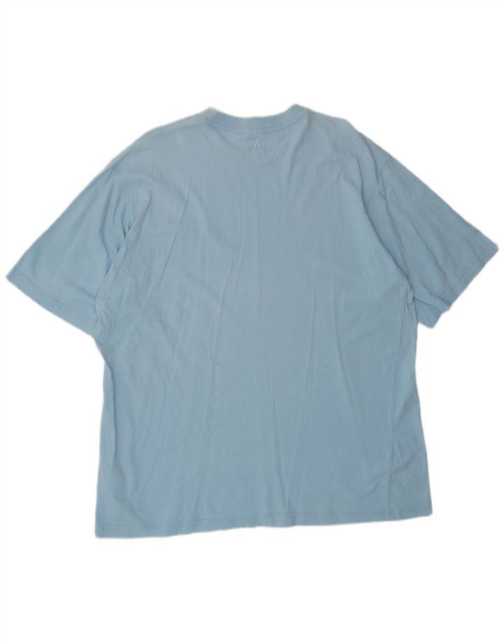T-shirt męski ADIDAS XL, niebieski, bawełniany